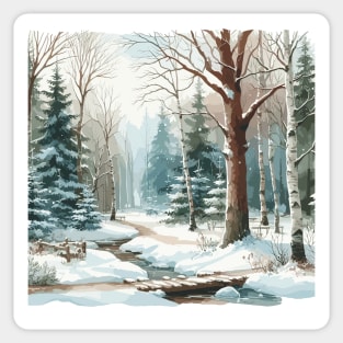 Winter Woodland Sticker